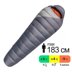Демісезонний пуховий спальник Kelty Cosmic Down 40 Regular 2023 до +4&deg;C: з капюшоном, Максимальний зріст користувача: 183, Колір: Duffle Bag/Smoke, Сторона застібки: права