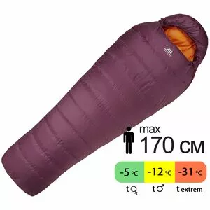 Демісезонний пуховий спальник Mountain Equipment Classic Eco 750 - Wmns Regular (01730/Raisin) до -12&deg;C: з капюшоном, Максимальний зріст користувача: 170, Колір: 01730/Raisin, Сторона застібки: ліва