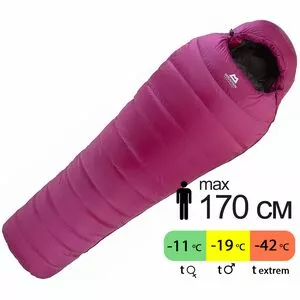 Зимовий пуховий спальник Mountain Equipment Glacier 1000 - Wmns Regular (01131/Foxglove) до -19&deg;C: з капюшоном, Максимальний зріст користувача: 170, Колір: 01131/Foxglove, Сторона застібки: права