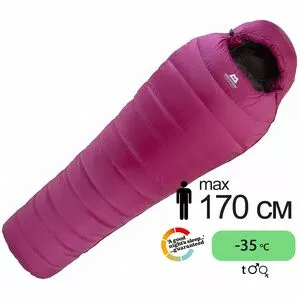 Зимовий пуховий спальник Mountain Equipment Glacier Expedition - Wmns Regular (01131/Foxglove) до -35&deg;C: з капюшоном, Максимальний зріст користувача: 170, Колір: 01131/Foxglove, Сторона застібки: ліва