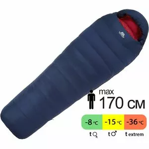 Зимовий пуховий спальник Mountain Equipment Helium 800 - Wmns Regular (01596/Medieval Blue) до -15&deg;C: з капюшоном, Максимальний зріст користувача: 170, Колір: 01596/Medieval Blue, Сторона застібки: права