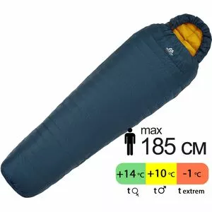Літній пуховий спальник Mountain Equipment Helium Solo - Regular (01635/Majolica Blue) до 10&deg;C: з капюшоном, Максимальний зріст користувача: 185, Колір: 01635/Majolica Blue, Сторона застібки: ліва