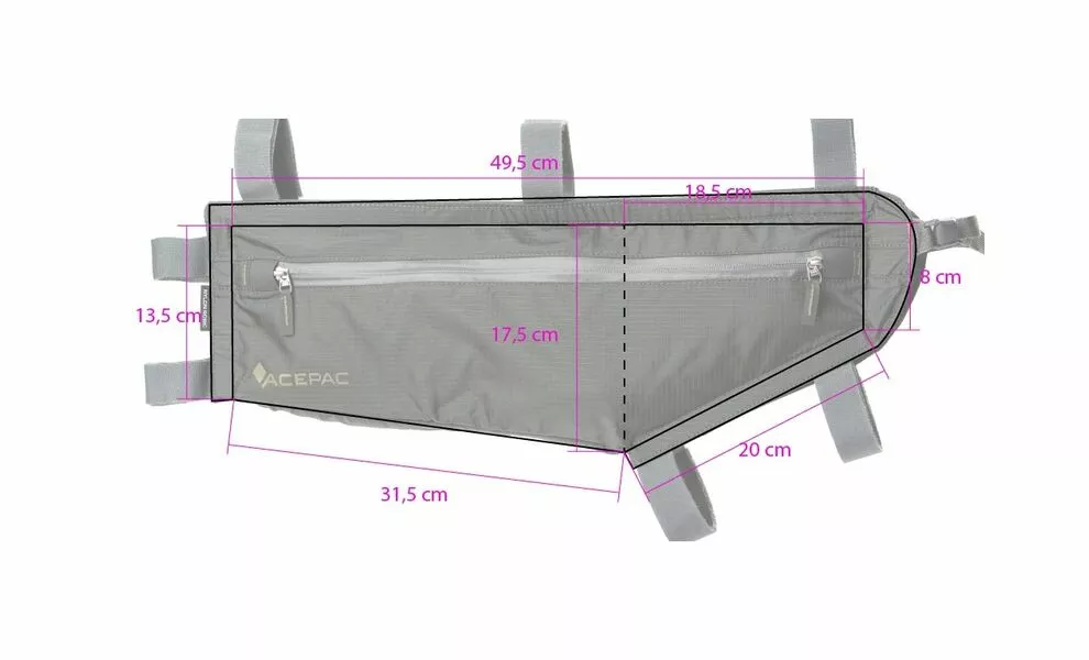 Сумка в середину рами Acepac Roll Frame Bag (Blue), L, Колір виробника: Blue, Розмір: 5 л/L, Об'єм: 5, зображення 2