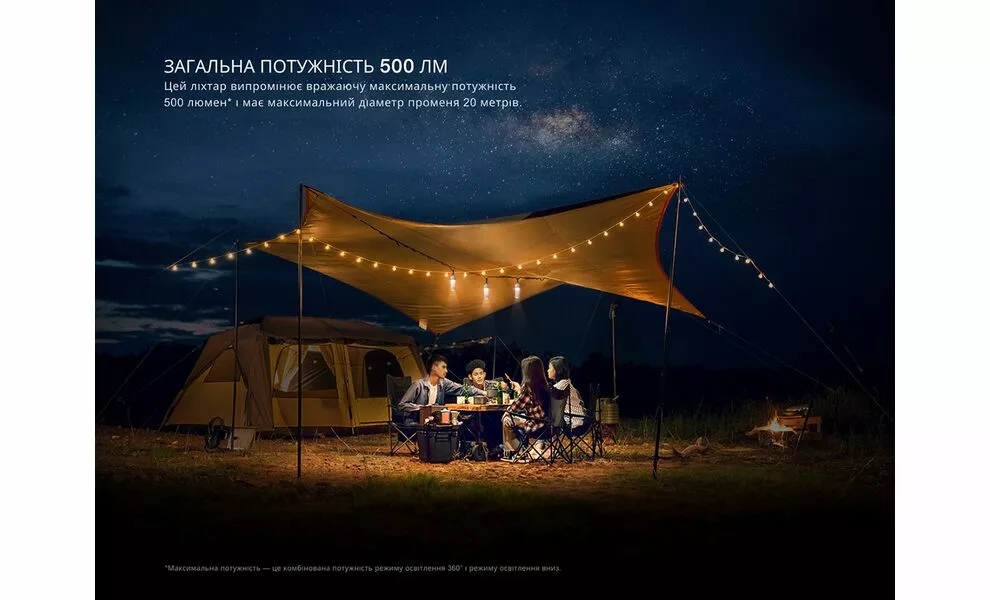 Кемпінговий ліхтар акумуляторний Fenix CL22R (Polar Night): червоне світло, RGB-світло, USB Type-C, Колір корпусу: Polar Night, зображення 6