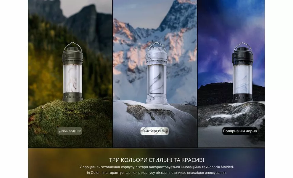 Кемпінговий ліхтар акумуляторний Fenix CL22R (Polar Night): червоне світло, RGB-світло, USB Type-C, Колір корпусу: Polar Night, зображення 9