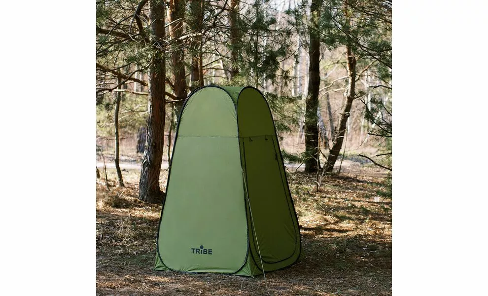 Автоматичний кемпінговий каркасний тент для душу/туалету Tribe Shower Lite, Розмір: 120x120x200, Колір виробника: Olive, зображення 4