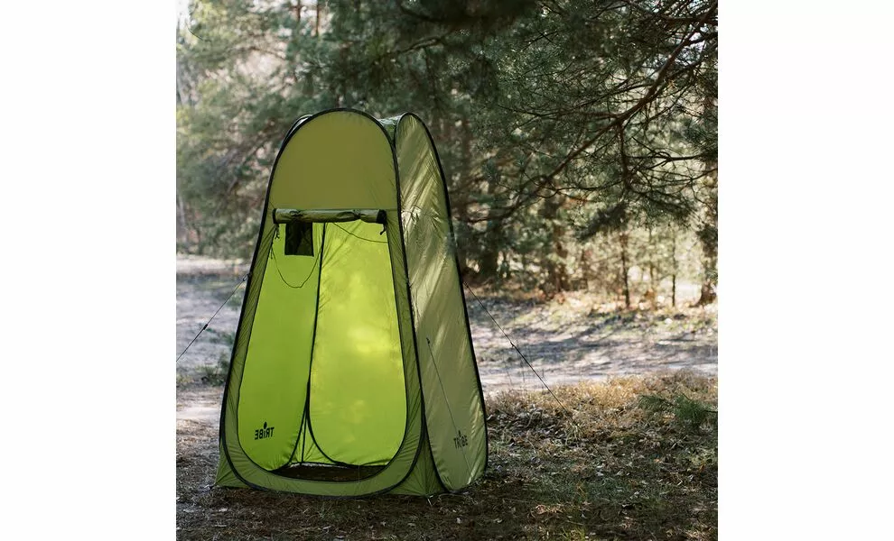 Автоматичний кемпінговий каркасний тент для душу/туалету Tribe Shower Lite, Розмір: 120x120x200, Колір виробника: Olive, зображення 5