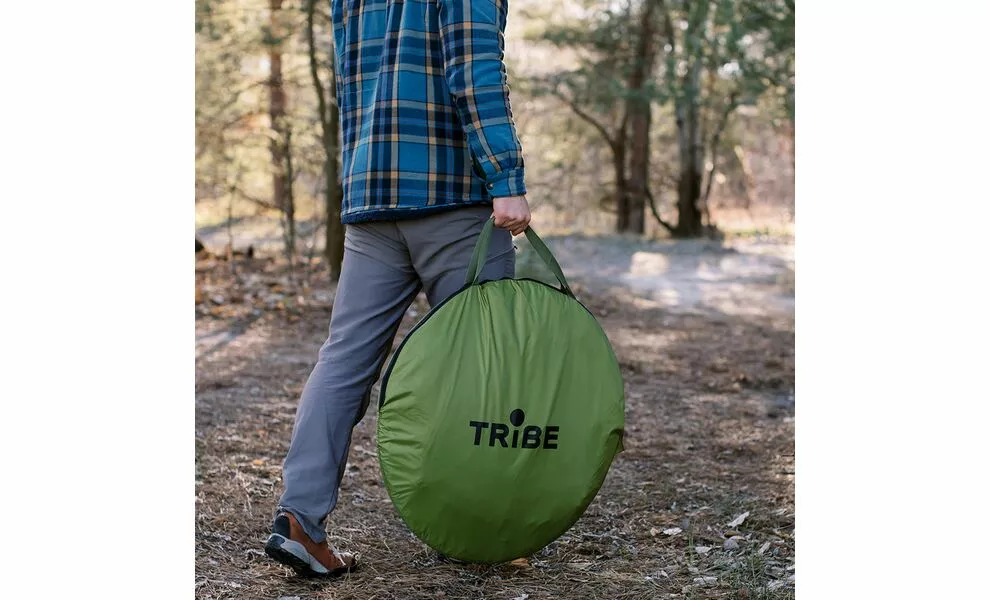 Автоматичний кемпінговий каркасний тент для душу/туалету Tribe Shower Lite, Розмір: 120x120x200, Колір виробника: Olive, зображення 7