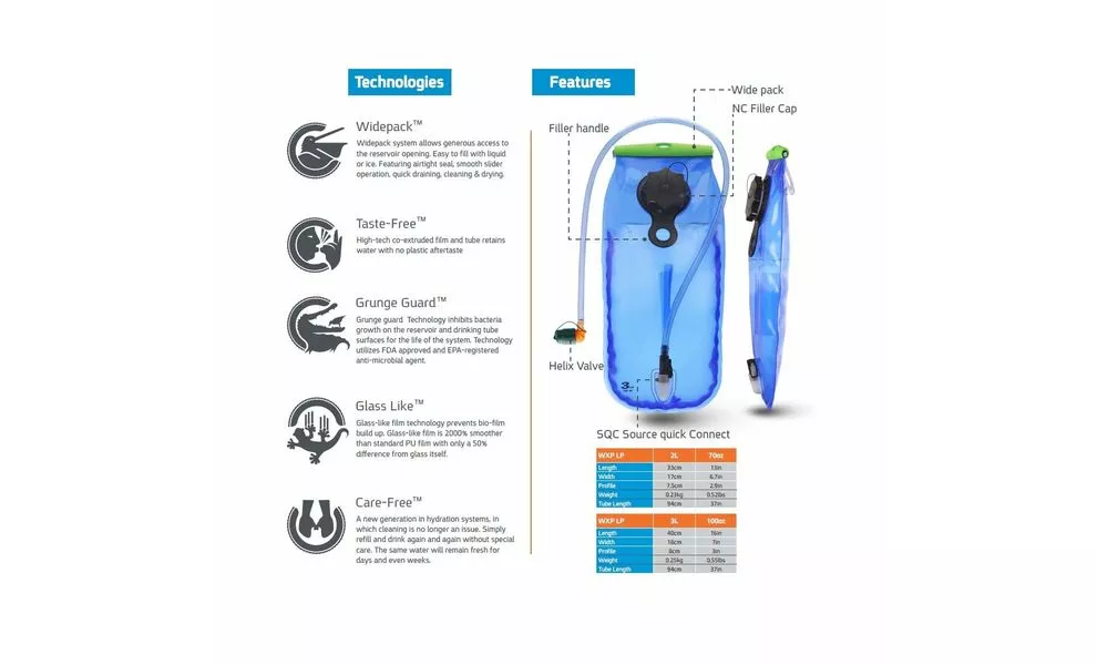 Гідратор Source WXP LP, 3 л, Об'єм: 3000, зображення 3