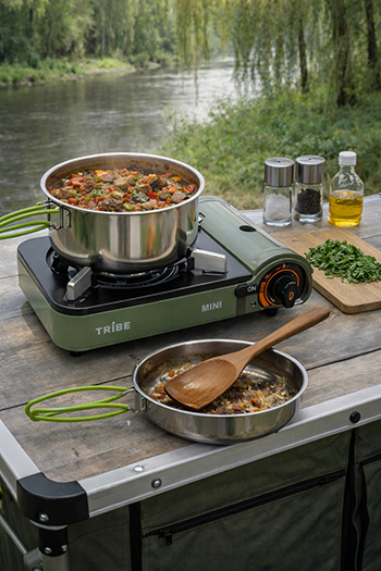 Туристичні набори посуду для готування їжі на природі