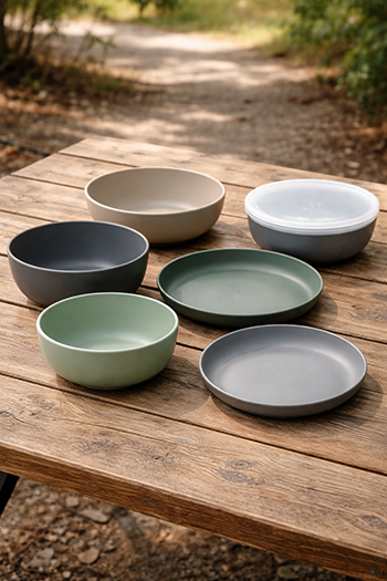 Пластикові туристичні миски та тарілки для пікніку та кемпінгу
