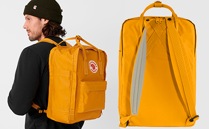 ручки для перенесення та пом'якшені плечові лямки рюкзака Kanken