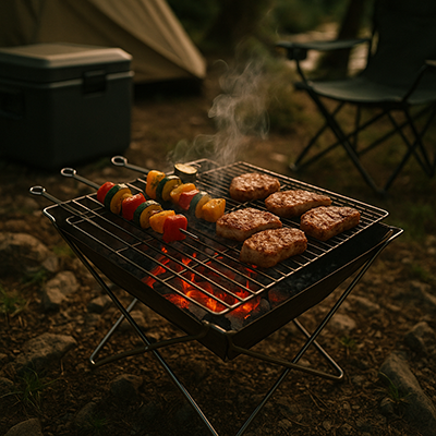 приклад приготування їжі на грилі та мангалі у кемпінгових умовах