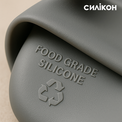 крупний план туристичного посуду з харчового силікону