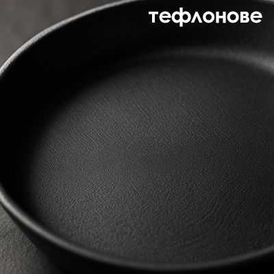 крупний план туристичної сковороди з тефлоновим антипригарним покриттям