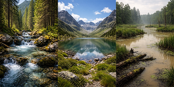 приклад природного джерела води: річка, озеро, заплавне болото