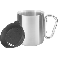 Туристична термочашка з кришкою та ручкою-карабіном Tatonka Thermo Mug Carabiner на 250 мл, нержавіюча сталь, зображення 2