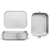 Туристичний ланчбокс з ручками-замками Tatonka Lunch Box I Lock на 1000 мл, нержавіюча сталь, Тип контейнеру: 1 відділення, Об'єм: 1000, зображення 2