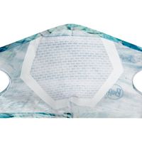 Захисна маска BUFF® Filter Mask (Makrana Sky Blue), Колір: Makrana Sky Blue, Захисні маски Розмір (варіація, як у виробника): Регульований, зображення 2