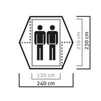 2-місний намет Salewa Denali 2: двошаровий, Кількість місць: 2, Колір: 5311 Cactus/Grey, зображення 2