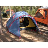 4-місний намет Tramp Mountain 4 V2 (Grey): двошаровий, з тамбуром, Кількість місць: 4, Колір: Grey/Red, зображення 4