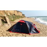 4-місний намет Tramp Mountain 4 V2 (Grey): двошаровий, з тамбуром, Кількість місць: 4, Колір: Grey/Red, зображення 6