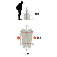 2-місний ультралегкий намет Ferrino MTB 2 (Blue): одношаровий, Кількість місць: 2, Колір: Blue, зображення 2