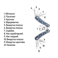 Міні-мультитул з чохлом Ganzo G2019-S - 12 функцій, зображення 4