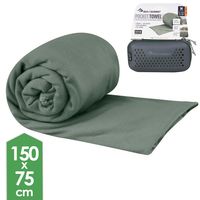Компактний рушник з мікрофібри з чохлом Sea to Summit Pocket Towel - XL (Sage), 150x75 см, Тип розміру: XL, Колір: Sage