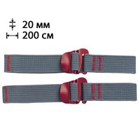 Ремені стяжні Sea to Summit Accessory Straps With Hook 20 мм, 200 см, Ширина: 20, Довжина: 200, Колір: Grey/Red