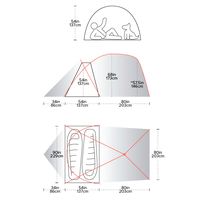 2-місний намет Big Agnes Wyoming Trail 2: двошаровий, з тамбуром, високий, зображення 2