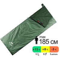 Літній кемпінговий спальник-ковдра Naturehike NH21MSD09 - LW180 M (Pine Green) до 8&deg;C, Максимальний зріст користувача: 185, Колір: Pine Green, Сторона застібки: права