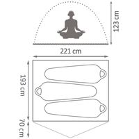3-місний намет Kelty Discovery Trail 3: двошаровий, Кількість місць: 3, Колір: Laurel Green-Dill, зображення 2