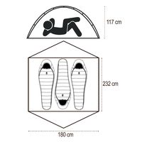 3-місний намет Sierra Designs Clearwing 3000 3: двошаровий, Кількість місць: 3, Колір: Green, зображення 2