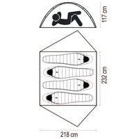 4-місний намет Sierra Designs Meteor 3000 4: двошаровий, Кількість місць: 4, Колір: Green, зображення 2