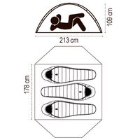 3-місний намет Sierra Designs Full Moon 3: двошаровий, Кількість місць: 3, Колір: Blue/Desert, зображення 2