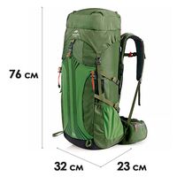 Туристичний рюкзак Naturehike NH16Y020-Q Trekking 55 (Army Green), Об'єм: 55+5, Колір виробника: Army Green, зображення 2