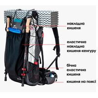 Рюкзак Naturehike NH20BB113 Rock 40 (Black), Об'єм: 40+5, Колір виробника: Black, зображення 4