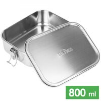 Туристичний ланчбокс з ручками-замками  Tatonka Lunch Box I Lock на 800 мл, нержавіюча сталь, Тип контейнеру: 1 відділення, Об'єм: 800