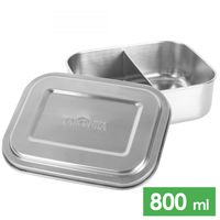 Туристичний ланчбокс з 2 відділеннями Tatonka Lunch Box II на 800 мл, нержавіюча сталь, Тип контейнеру: 2 відділення, Об'єм: 800
