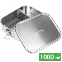 Туристичний ланчбокс з 2 відділеннями та ручками-замками Tatonka Lunch Box II Lock на 1000 мл, нержавіюча сталь, Тип контейнеру: 2 відділення, Об'єм: 1000