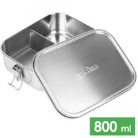 Туристичний ланчбокс з 2 відділеннями та ручками-замками Tatonka Lunch Box II Lock на 800 мл, нержавіюча сталь, Тип контейнеру: 2 відділення, Об'єм: 800