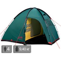 4-місний кемпінговий намет Tramp Bell 4 V2, Кількість місць: 4, Колір: Storm Green/Red