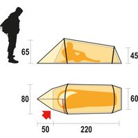 1-місний ультралегкий намет Ferrino Sling 1 (Sand): двошаровий, Кількість місць: 1, Колір: Sand, зображення 2
