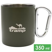 Туристична термочашка з ручкою-карабіном Tramp UTRC-122 на 350 мл, нержавіюча сталь, Об'єм: 350, Колір: Olive