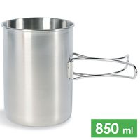 Туристична кружка зі складною ручкою Tatonka Handle Mug 850 на 850 мл, нержавіюча сталь, Об'єм: 850, Колір: Metal