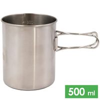 Туристична кружка зі складною ручкою Tramp UTRC-037 на 500 мл, нержавіюча сталь
