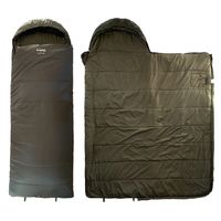 Демісезонний кемпінговий спальник-ковдра Tramp Shypit 400 до -5&deg;C: з капюшоном, Максимальний зріст користувача: 195, Колір: Olive, Сторона застібки: права, зображення 2
