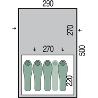 4-місний кемпінговий намет Pinguin Omega 4 (Blue), Кількість місць: 4, Колір: Blue, зображення 2