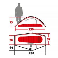1-місний намет Wechsel Pathfinder Elements: двошаровий, камуфляжний та вітростійкий, зображення 2